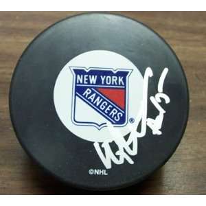  Mike Hudson Autographed Hockey Puck: Sports & Outdoors