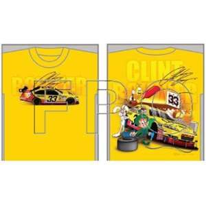 Clint Bowyer 2009 Yellow Cereal Characters Push Tee, Large