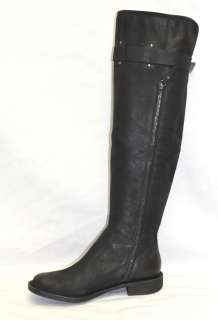 DKNY JADA Black Leather Over Knee High Boots Woman 6.5  