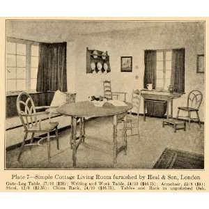  1920 Print British Cottage Living Room Heal Son London 
