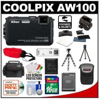  Nikon Coolpix AW100 Shock & Waterproof GPS Digital Camera 