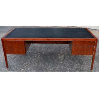78 Vintage Stow Davis Desk Leather Wood  