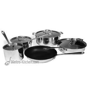  All Clad Try Ply Stainless Steel 9 Piece Cookware Set w 