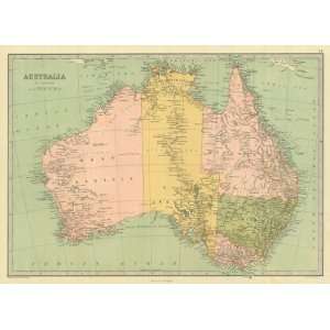  Bartholomew 1873 Antique Map of Australia