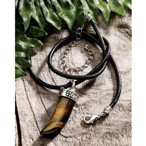  16 Authentic Bikers Tigers Eye Horn Pendant Jewelry