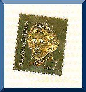 ABRAHAM BALDWIN 22K Gold Stamp Replica  