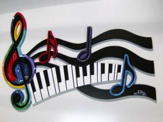 Colorful Cleft Music keys & notes Abstract sculpture, Contemporary 