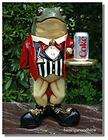 Frog Tuxedo waiter statue w Serving Display tray old mr toad butler 