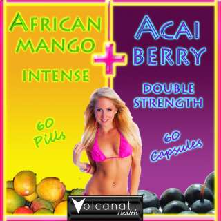   ACAI + 60 AFRICAN MANGO INTENSE COMBO FAT BURN WEIGHT LOSS + DIET PLAN