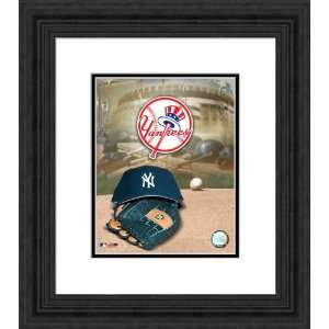  Framed Logo/Cap New York Yankees Photograph Sports 