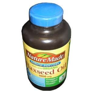 Nature Made Liquid Softgel Flaxseed Oil 1000 mg Made with Organic Oils 
