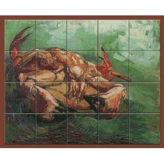  Vincent Van Gogh Crab Ceramic Tile Mural Kitchen 