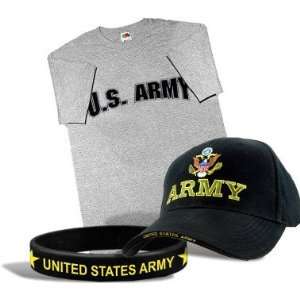  ARMY   GIFT COMBO   SHIRT, HAT & BRACELET 
