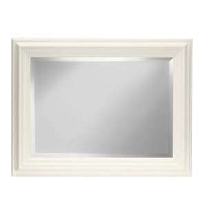   Framed Landscape Wall Mirror with Wainscoting Trim