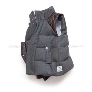   GAMME BLEU by THOM BROWNE WOOL & WAX COATED COTTON DOWN FILLED GILET