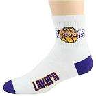 Los Angeles Lakers Team Logo Quarter Socks Large 8 13