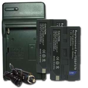  NEW Charger + 2 Battery for Sony Handycam DCR VX1000 NP 