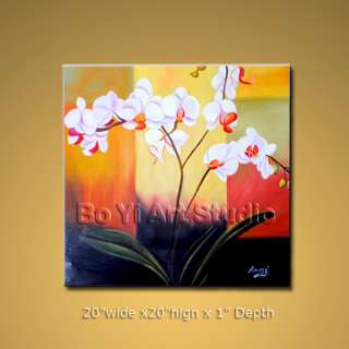   Wall Art Decorative Oil Painting Orchid Flower Floral Framed  