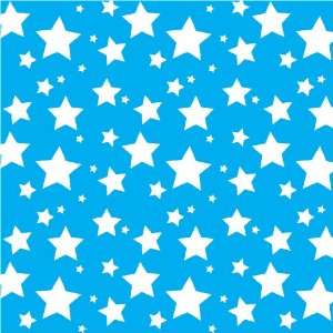 STARS AQUA BLUE & WHITE PATTERN Vinyl Decals 3 Sheets 12x12 Cricut 