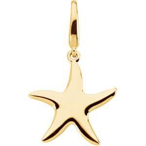    84499 14Ky Gold 17.00 Mm Gold Fashion Starfish Charm Jewelry