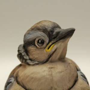   Boehm Hand Painted Bird Figurines #436 & 449S Kingfisher Baby Blue Jay