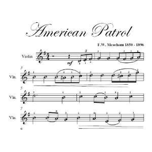  American Patrol FW Meacham Easy Violin Sheet Music FW 