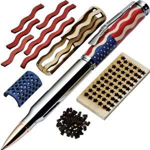  U.S. Flag Laser Cut Inlay Pen Kit Blank: Home Improvement
