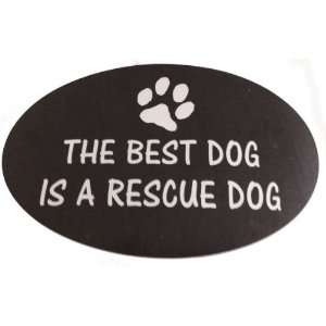   Dog is A Rescue Dog Set of 4 Black Vinyl Car Truck Decal Animal Rescue