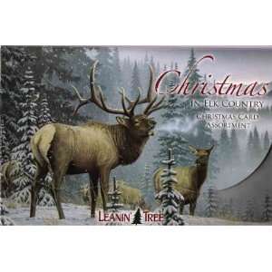 Leanin Tree AST90239 Christmas In Elk Country Christmas Boxed Cards