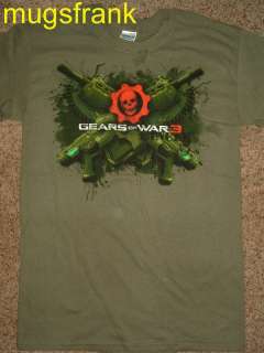 New Gears of War 3 Video Game Omen Lancers Green Shirt  
