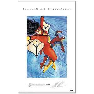   Marvel Spider Man and Spider Woman Lithograph: Sports & Outdoors
