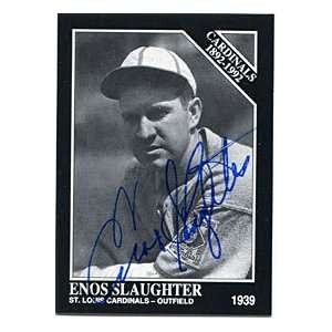  Enos Slaughter Autographed/Signed Card Sports 