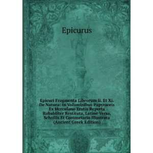   Et Commetario Illustrata (Ancient Greek Edition) Epicurus Books