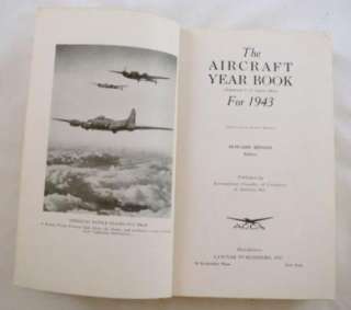   Aircraft Year Book For 1943 25th Annual Military Aeronautical History