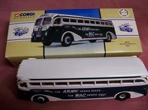 Corgi Classic Yellow Coach Bus The Army Needs Wacs 1995  