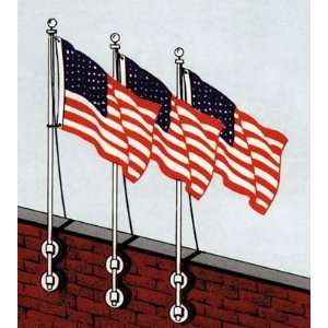   Flag Pole with USA 3x5ft Sewn Nylon Flag: Patio, Lawn & Garden