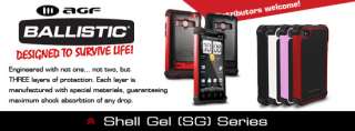 Black / Red Ballistic AGF SG Case for Sprint Htc Evo 3D  