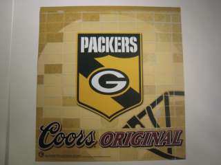 Coors Light Green Bay Packers Poster 10 x 11 Sign NFL  