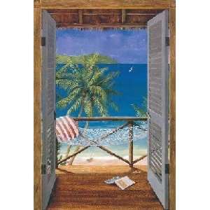  Tropical Beach Doors Window Wallpaper Wall Mural Home 