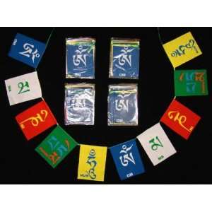  ~ Tibetan Prayer flags ~ 5 SETS ~ OM MANI flag x 50 