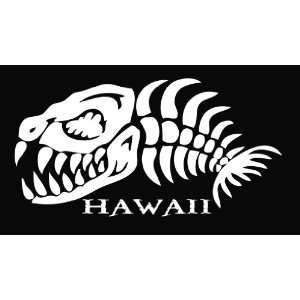    Hawaii Skull Fish Vinyl Die Cut Decal Sticker: Everything Else