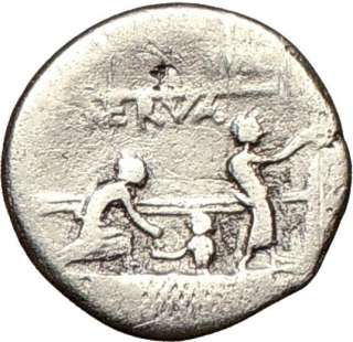 Roman Republic VOTING in COMITIUM SCENE 113BC P. Nerva Ancient Silver 