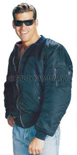 Reversible Navy Blue Military Air Force MA1 Flight Jacket  