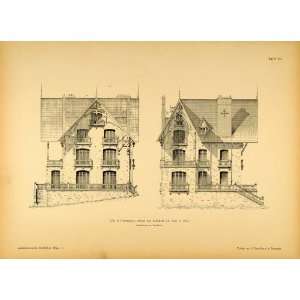  1894 House Villa Champigny sur Marne Architecture Print 