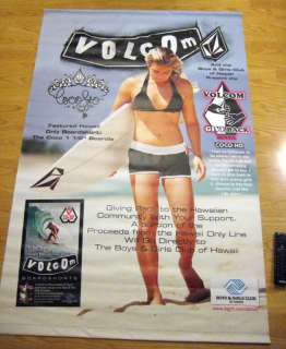 VOLCOM SURFING VINYL BANNER 6 FEET! HAWAII BRUCE IRONS DOUBLE SIDED 