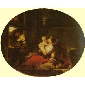   Honoré Fragonard   32 x 26 inches   The Happy Family: Home & Kitchen