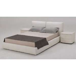  Vig Furniture B88 Queen White Full Leather Bed