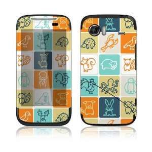 Animal Squares Decorative Skin Decal Sticker for HTC Mozart T8698 Cell 