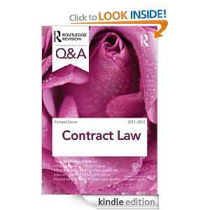 Contract Law 2011 2012 (Questions and Answers) Richard Stone 