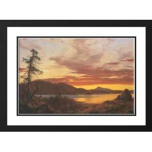 Church, Frederic Edwin 24x19 Framed and Double Matted Sunset  